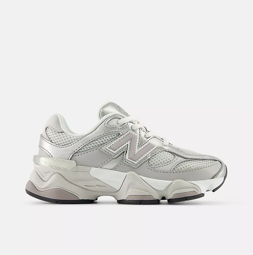 new balance 9060 bunge lace grigio metallic-bianco bambina