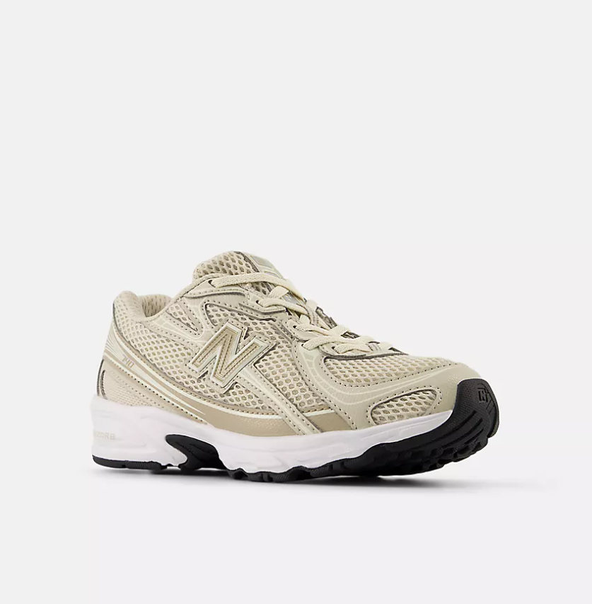 new balance 740 bungee lace beige-bianco bambino