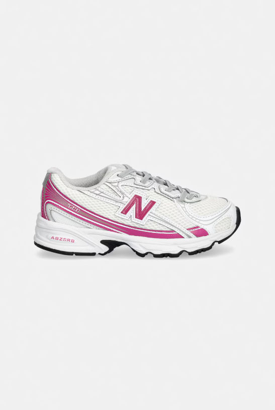 new balance 740 bungee lace rosa-bianco bambina