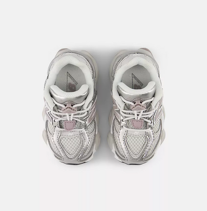 New Balance 9060 Bunge Lace Grigio Metallic-Bianco bambina