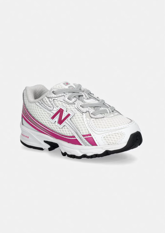new balance 740 bungee lace rosa-bianco bambina