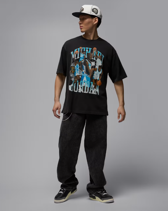 jordan flight essentials men's graphic t-shirt-nero uomo