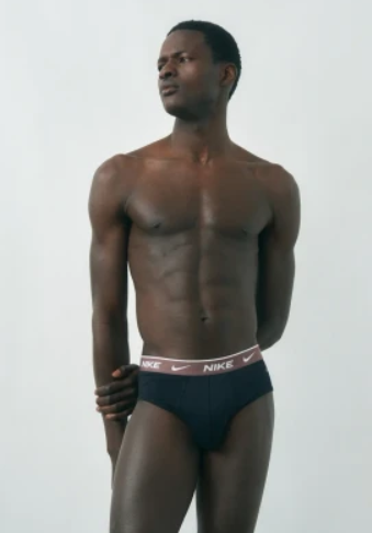 NIKE SLIP ESSENTIAL COTTON STRETCH BRIEF 3PK BLACK-MALACHITE/TURF ORNG/ TATTOO WB