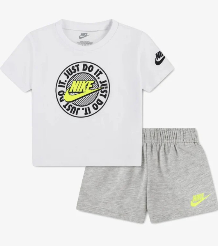 nike sb nsw ft short set white/grey