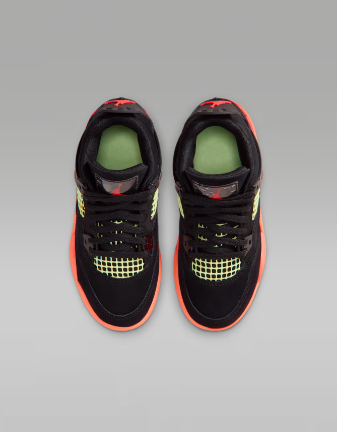 jordan 4 retro black infrared barely volt (ps) bambino