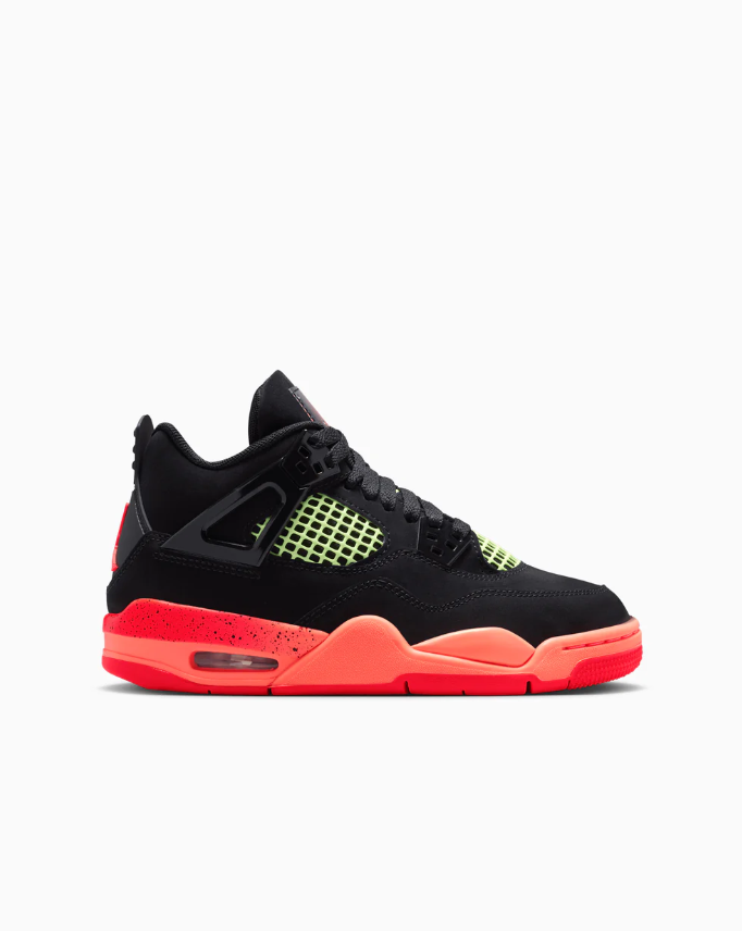 jordan 4 retro black infrared barely volt (gs)