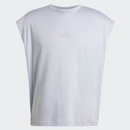 Adidas T-shirt Grigio-Logo Gommato uomo