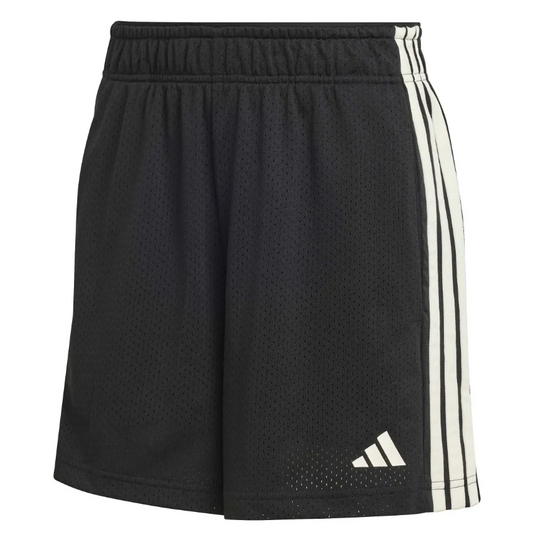 Adidas -Bermuda Mesch Nero-3Strips Oro donna