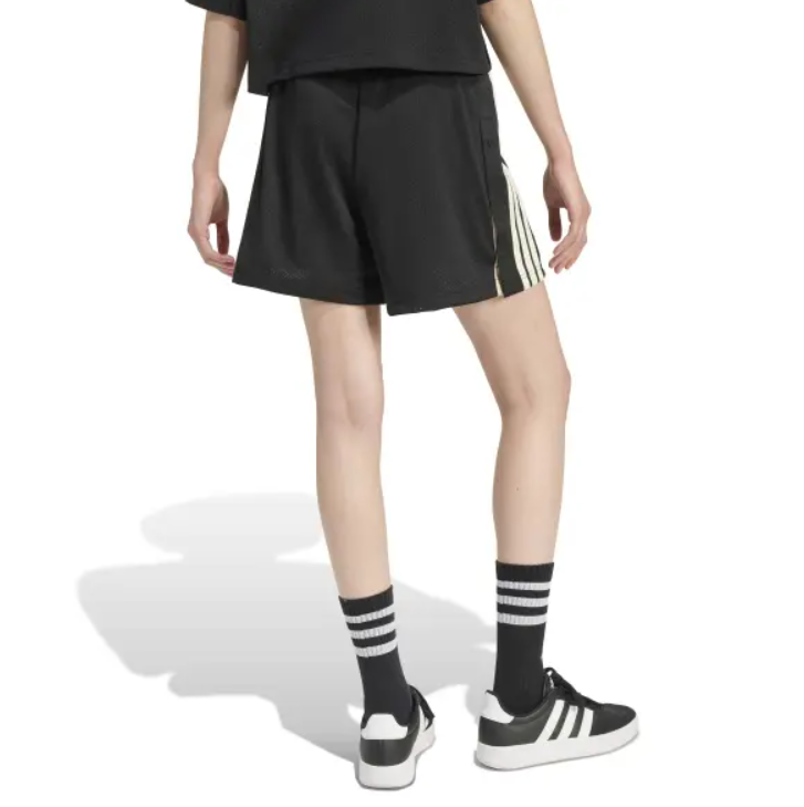 adidas -bermuda mesch nero-3strips oro donna