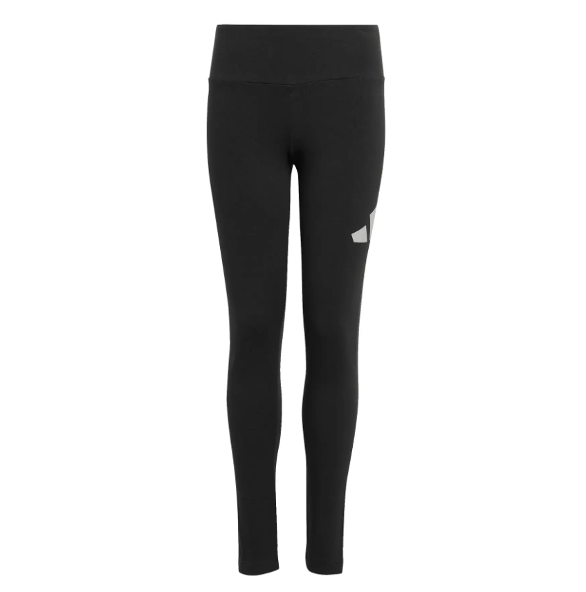 adidas-leggins nero-logo argento ragazza
