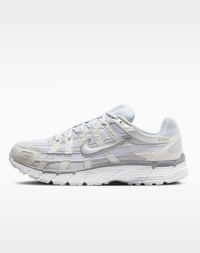 nike p-6000 metallic-white donna
