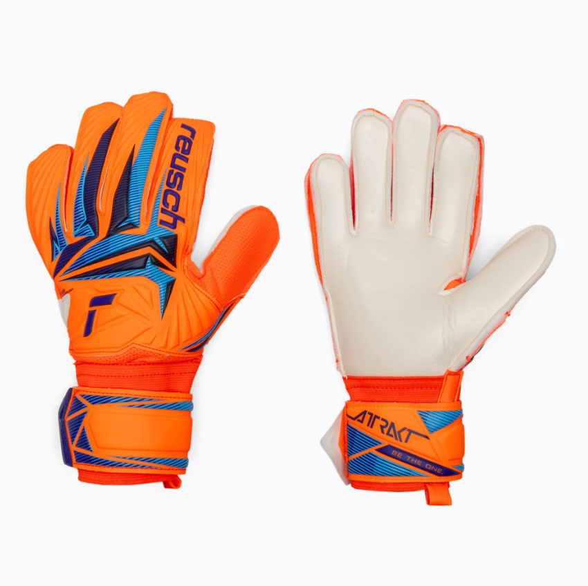 guanti reusch attrakt solid orange-blu