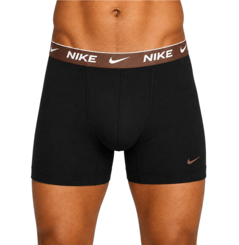 nike essential cotton stretch trunk boxer 3 pack verde-arancione-marrone