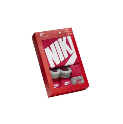 NIKE 3 PIECE SET BODYSUIT HAT & BOOTIES RED NEONATO