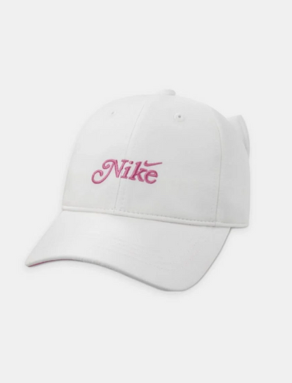 Nike Cappellino Bianco logo Rosa bambina
