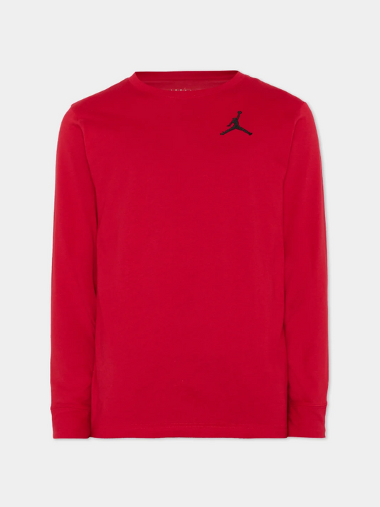 Jordan T-shirt  Manica Lunga Rossa Bambino