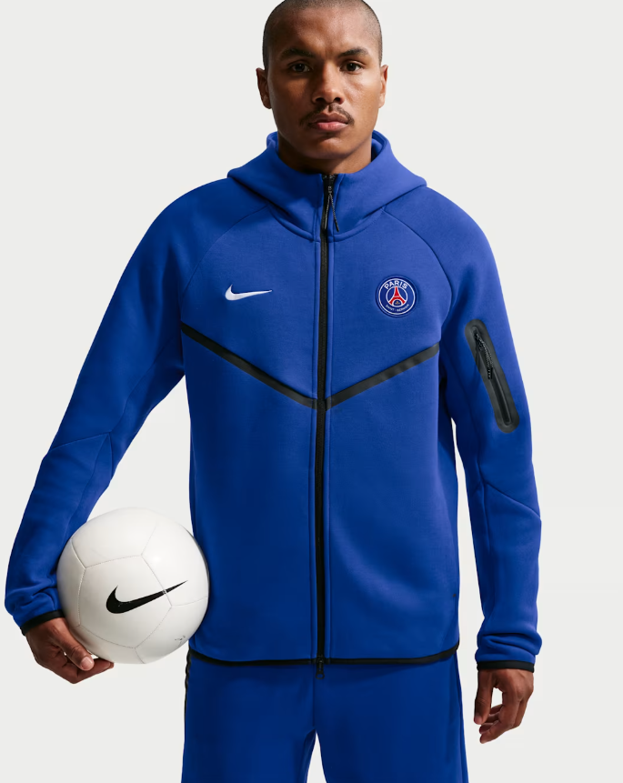 nike paris saint-germain tech fleece windrunner felpa uomo