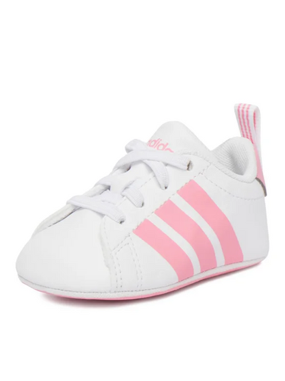 ADIDAS GRANDCOURT CRIB WHITE-PINK NEONATA
