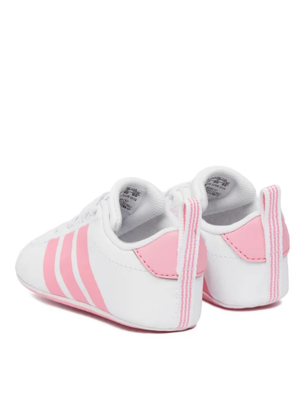 adidas grandcourt crib white-pink neonata