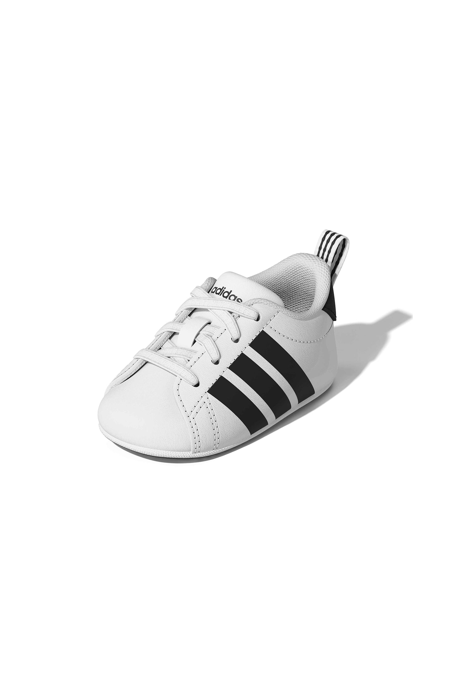 adidas grandcourt crib white-black neonato