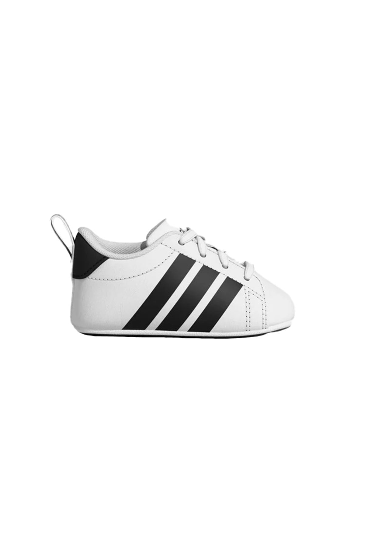 adidas grandcourt crib white-black neonato