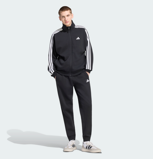 ADIDAS TUTA COMPLETA NERO 3 STRIS BIANCO UOMO