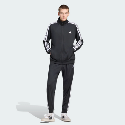 ADIDAS TUTA COMPLETA DAYREADY 3 STRIPIS NERO UOMO