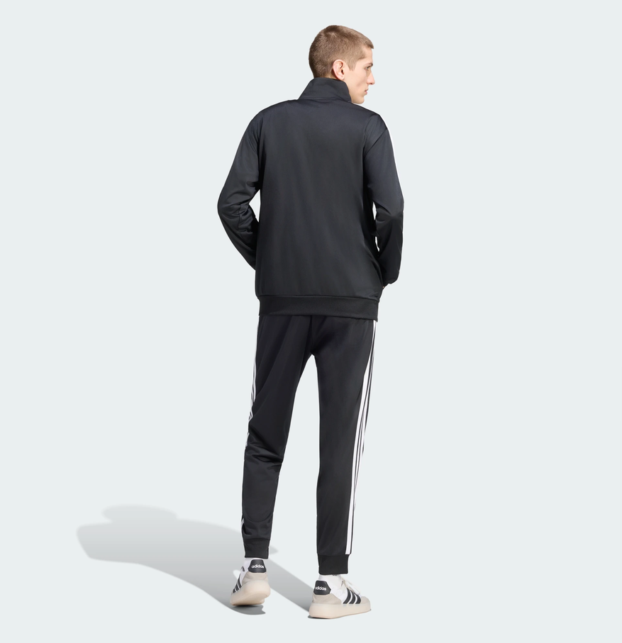 adidas tuta completa dayready 3 stripis nero uomo