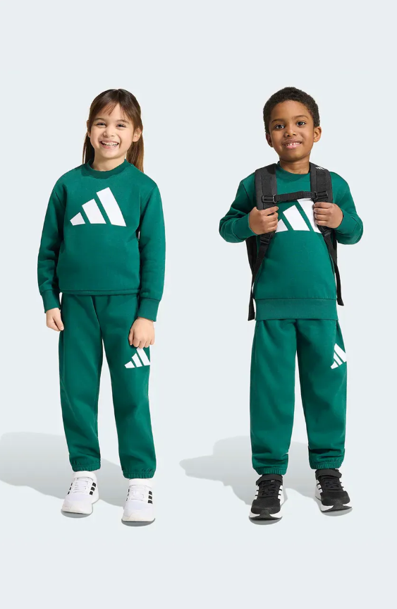 adidas set tuta essential verde bambino