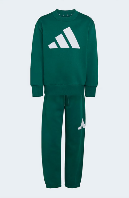 Adidas set tuta essential verde bambino