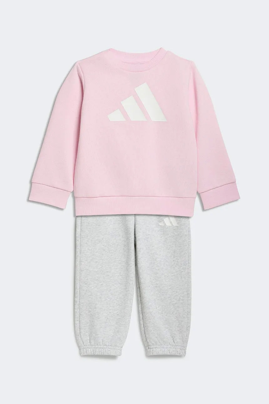 adidas tuta completa rosa logo bianco bambina