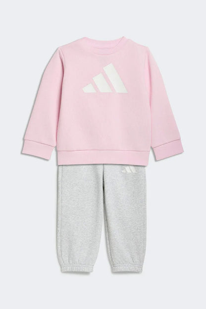 ADIDAS TUTA COMPLETA ROSA LOGO BIANCO BAMBINA