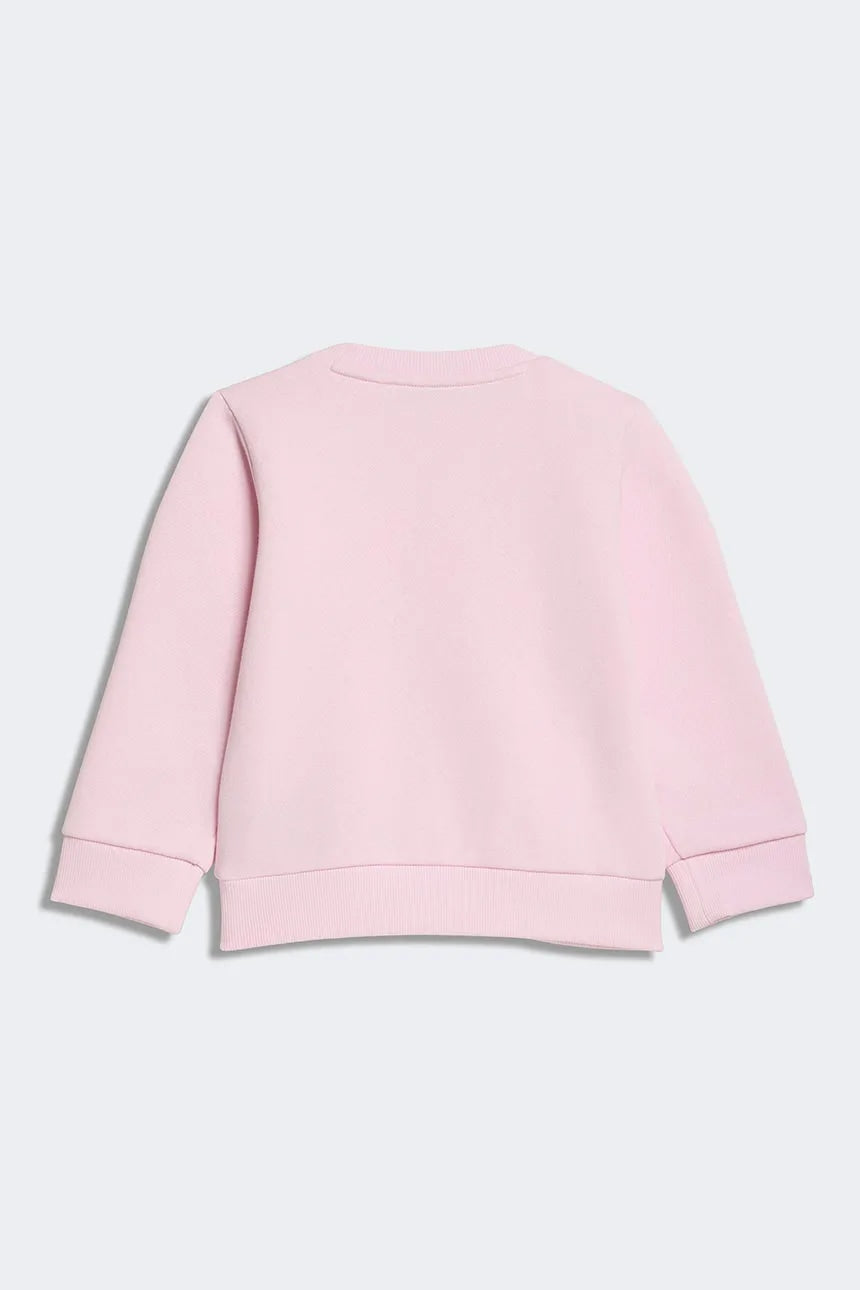 adidas tuta completa rosa logo bianco bambina