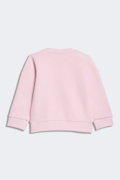 ADIDAS TUTA COMPLETA ROSA LOGO BIANCO BAMBINA