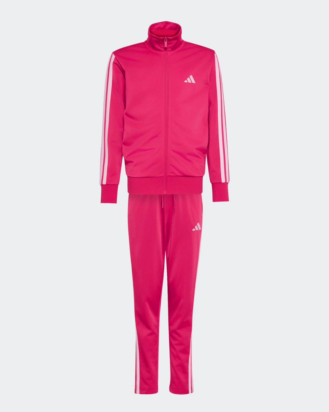 adidas tuta completa rosa 3 strips bianco bambina