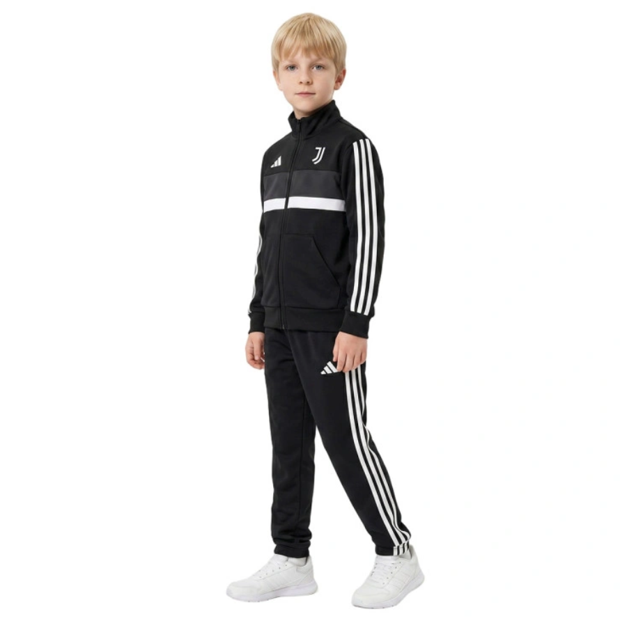 adidas tuta completa juventus nero bambino
