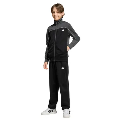 ADIDAS TUTA COMPLETA NERO 3 STRIPS BAMBINO