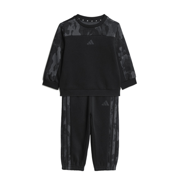 adidas tuta completa nero 3 strips mimetico bambino