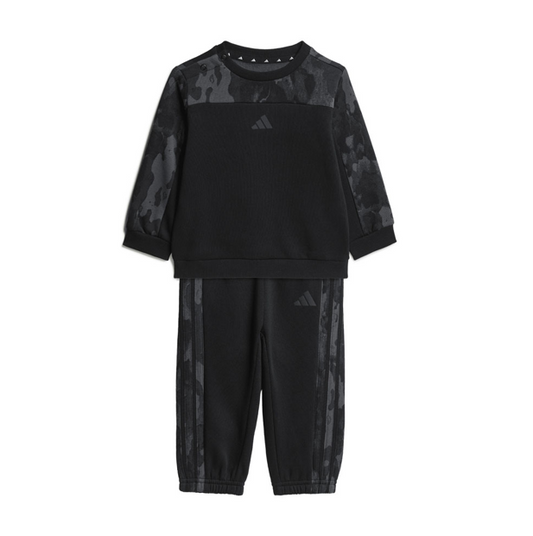 ADIDAS TUTA COMPLETA NERO 3 STRIPS MIMETICO BAMBINO