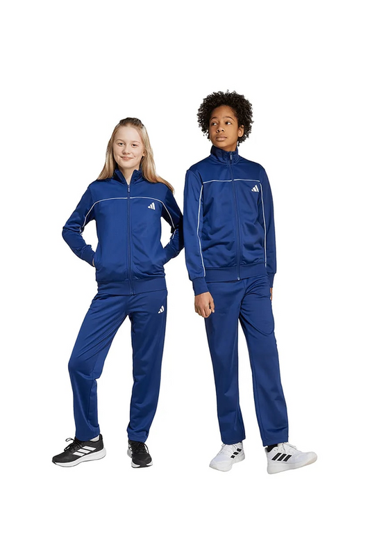 ADIDAS TUTA COMPLETA BLU 3 STRIPS BIANCO BAMBINO