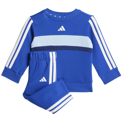 ADIDAS TUTA COMPLETA BLU 3 STRIPS BIANCO BAMBINO