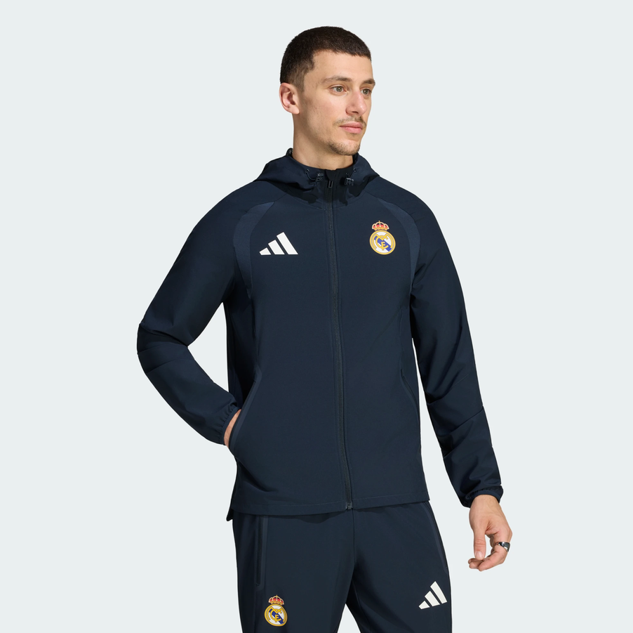 adidas giacca tiro travel real madrid full zip uomo