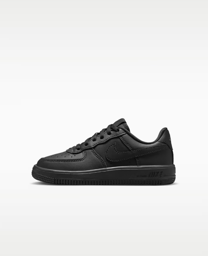 nike air force 1 low lace (ps) black bambino