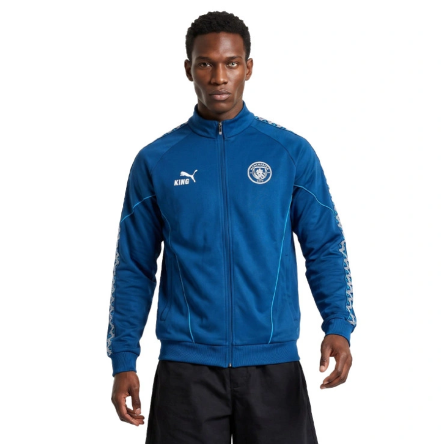puma felpa con zip manchester city uomo