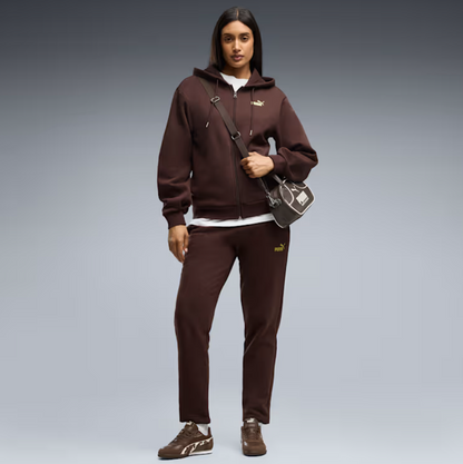 Puma Tuta con cappuccio Metallic marrone da donna