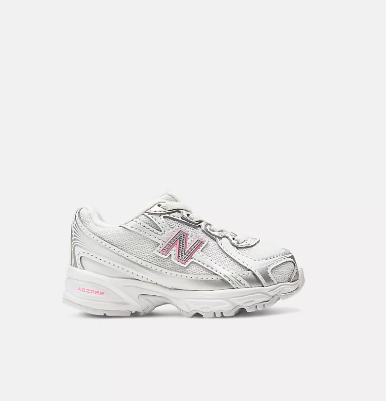 new balance 740 bianco-grigio rosa bambina
