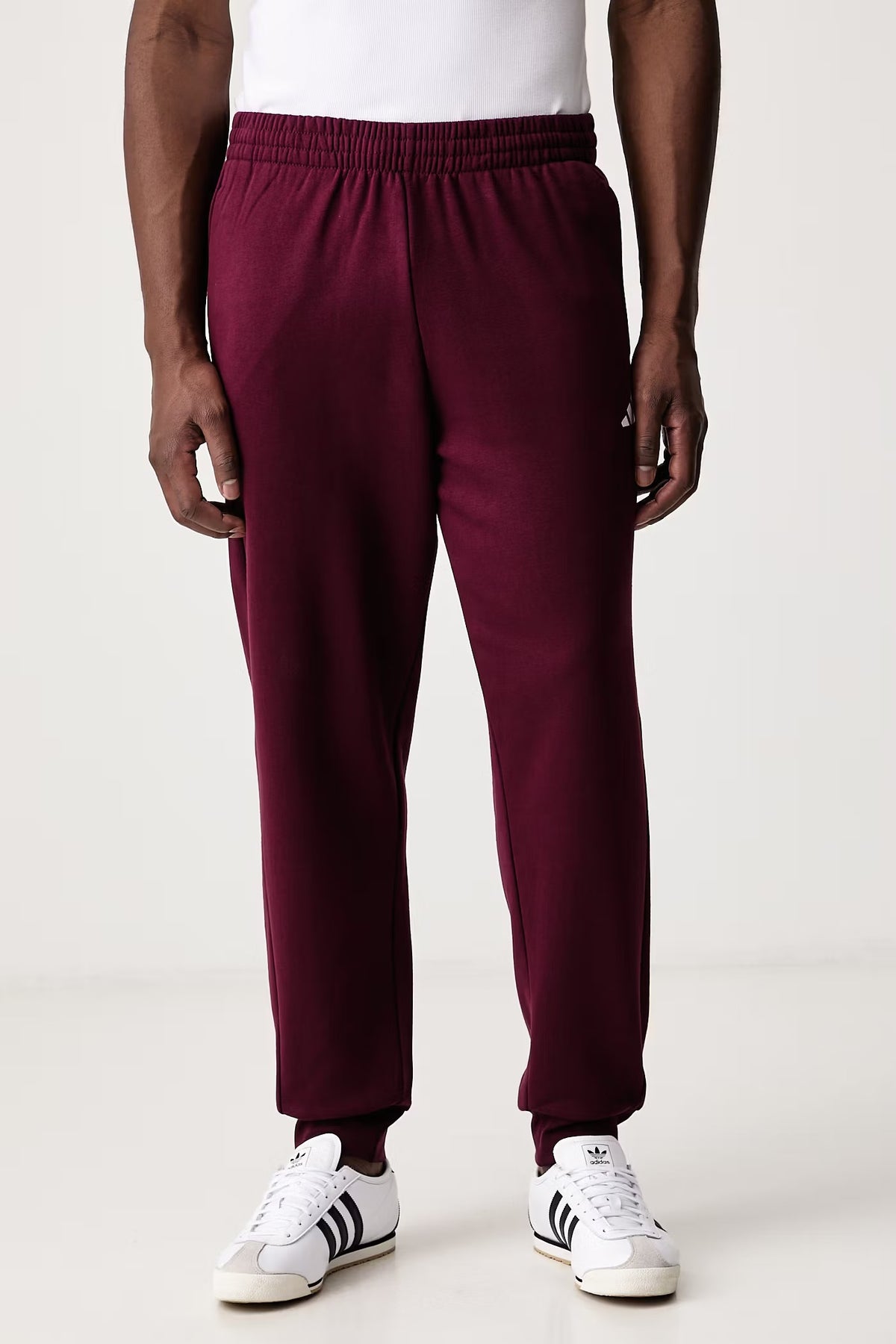 adidas tuta felpeta bordeaux  uomo