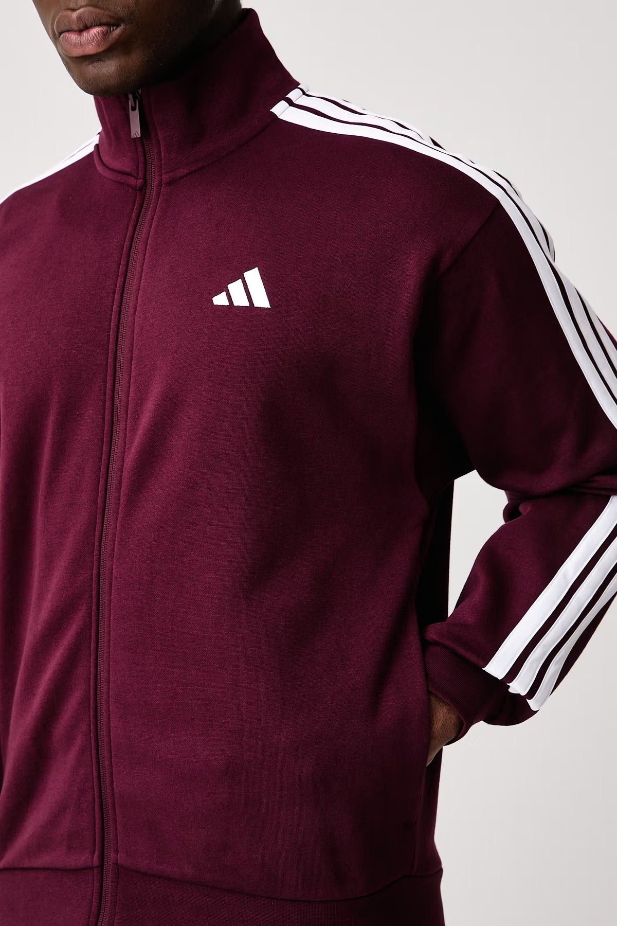 adidas tuta felpeta bordeaux  uomo