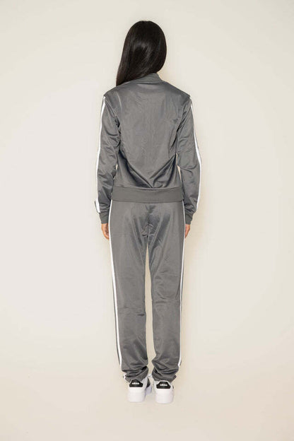 ADIDAS TUTA COMPLETA GRIGIA DONNA