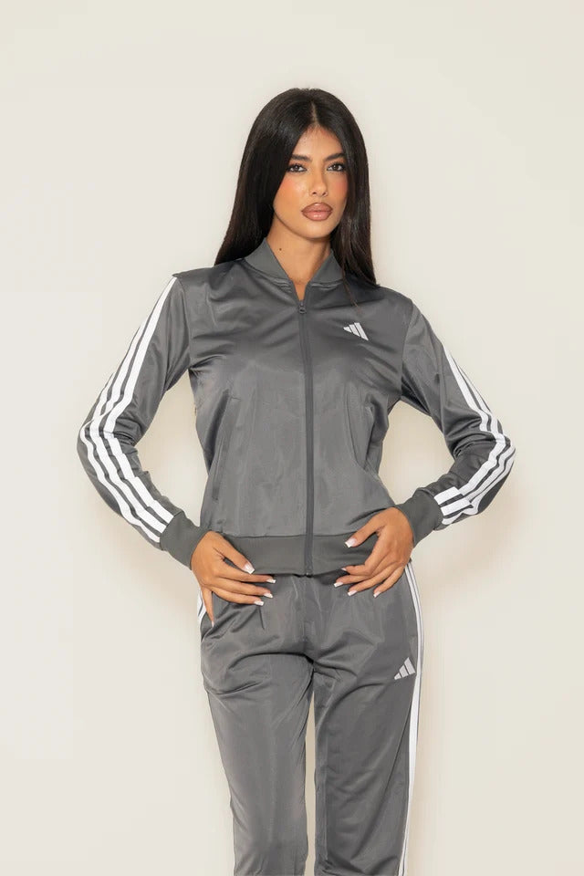 adidas tuta completa grigia donna